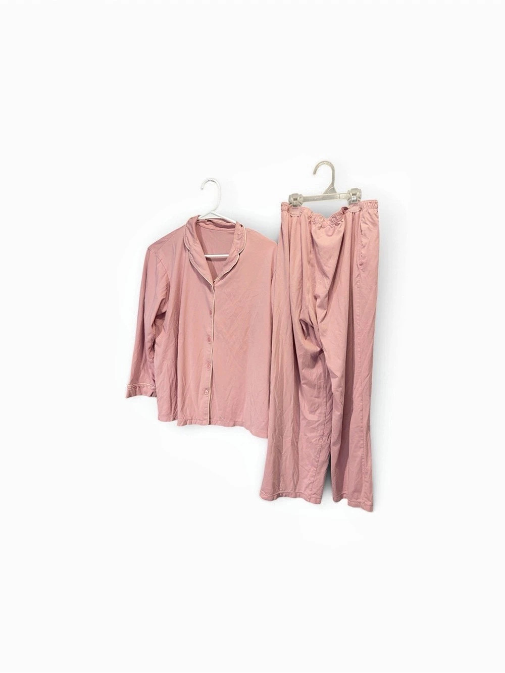 Uniqlo AIRism Pink Pajama Set L Long Sleeve Pants Read Description Flaw